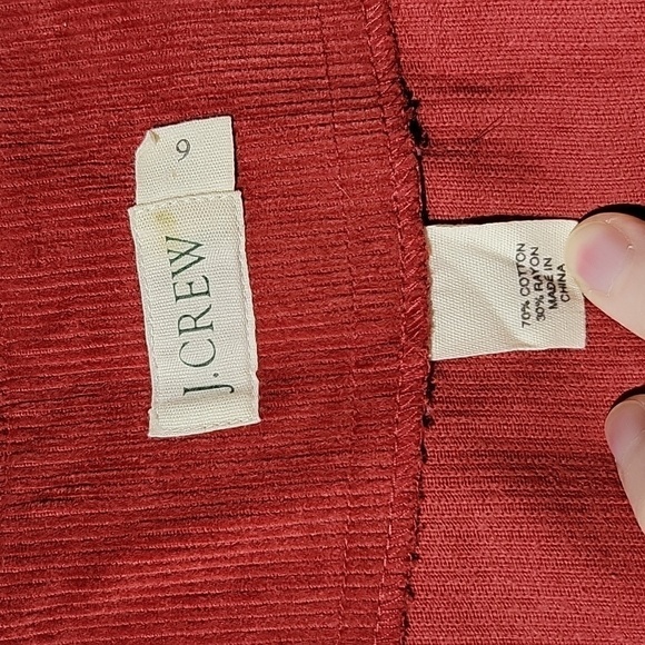 J.Crew Brick Red Corduroy Mini Skirt Size 6 - Picture 3 of 11